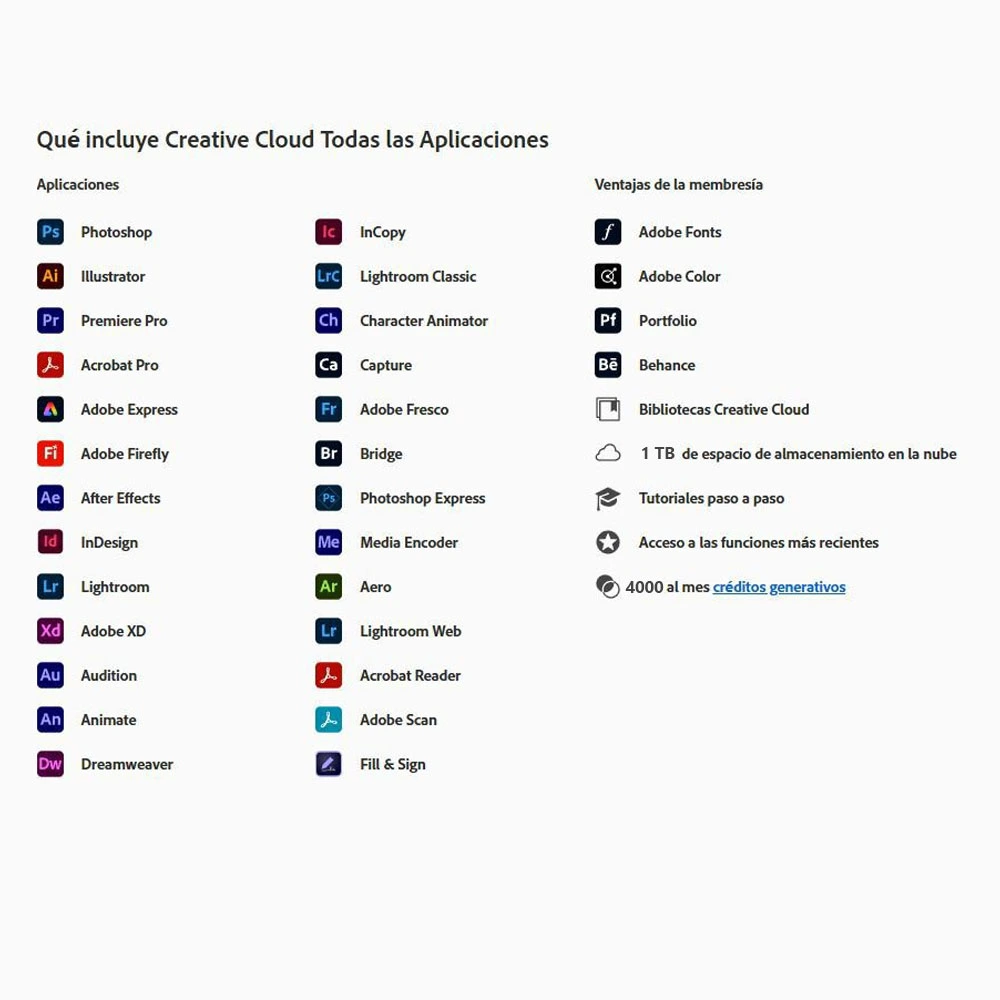 Adobe Creative Cloud Pro 1 Año