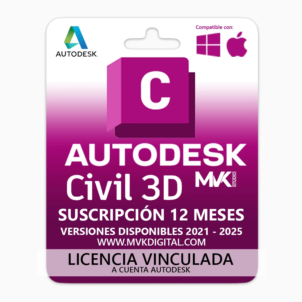 Licencia de Civil 3D Suscripción 1 Año